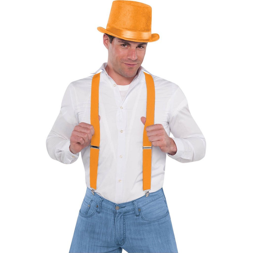 Orange Suspenders Costumes & Apparel - Party Centre - Party Centre