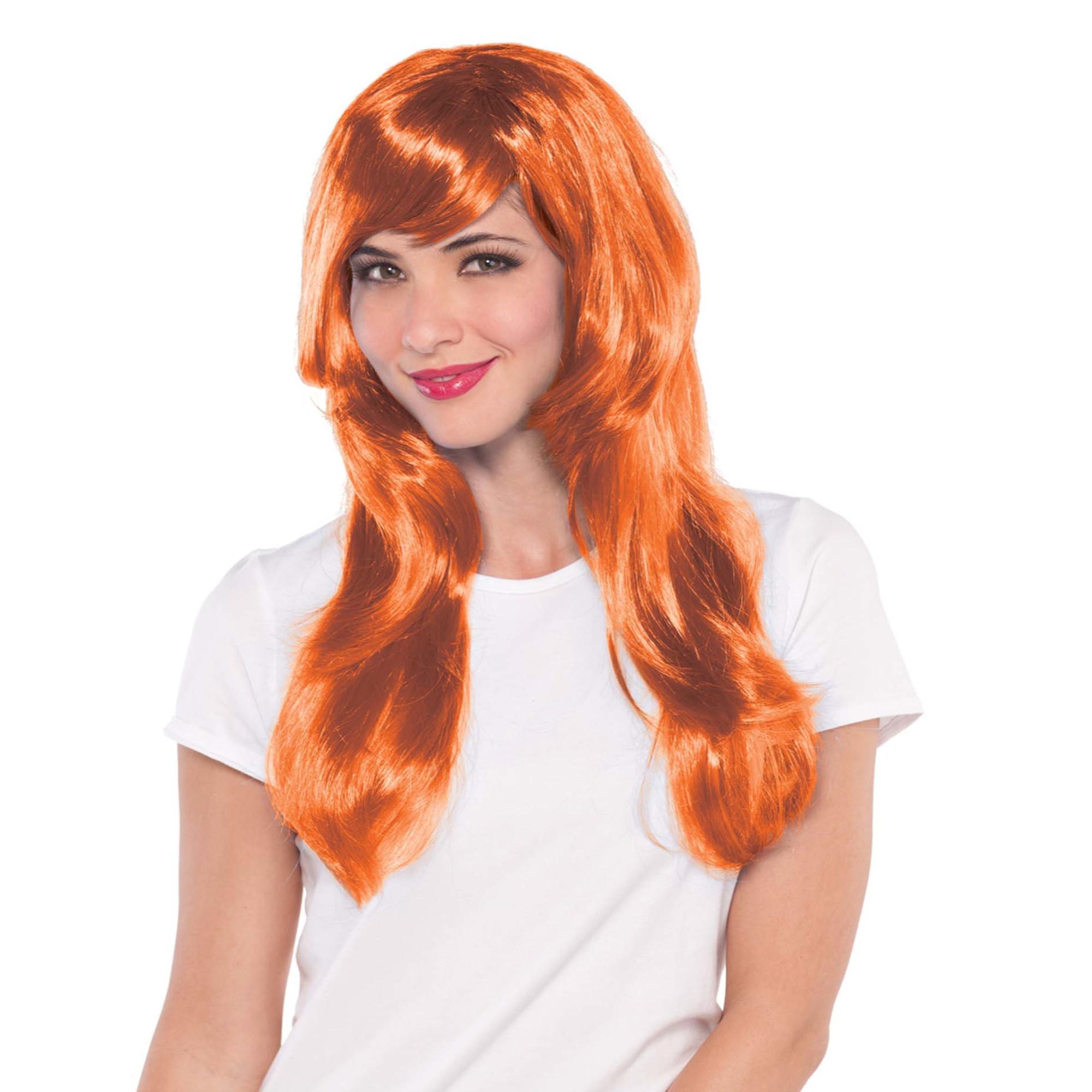 Glamorous Orange Wig - Party Centre