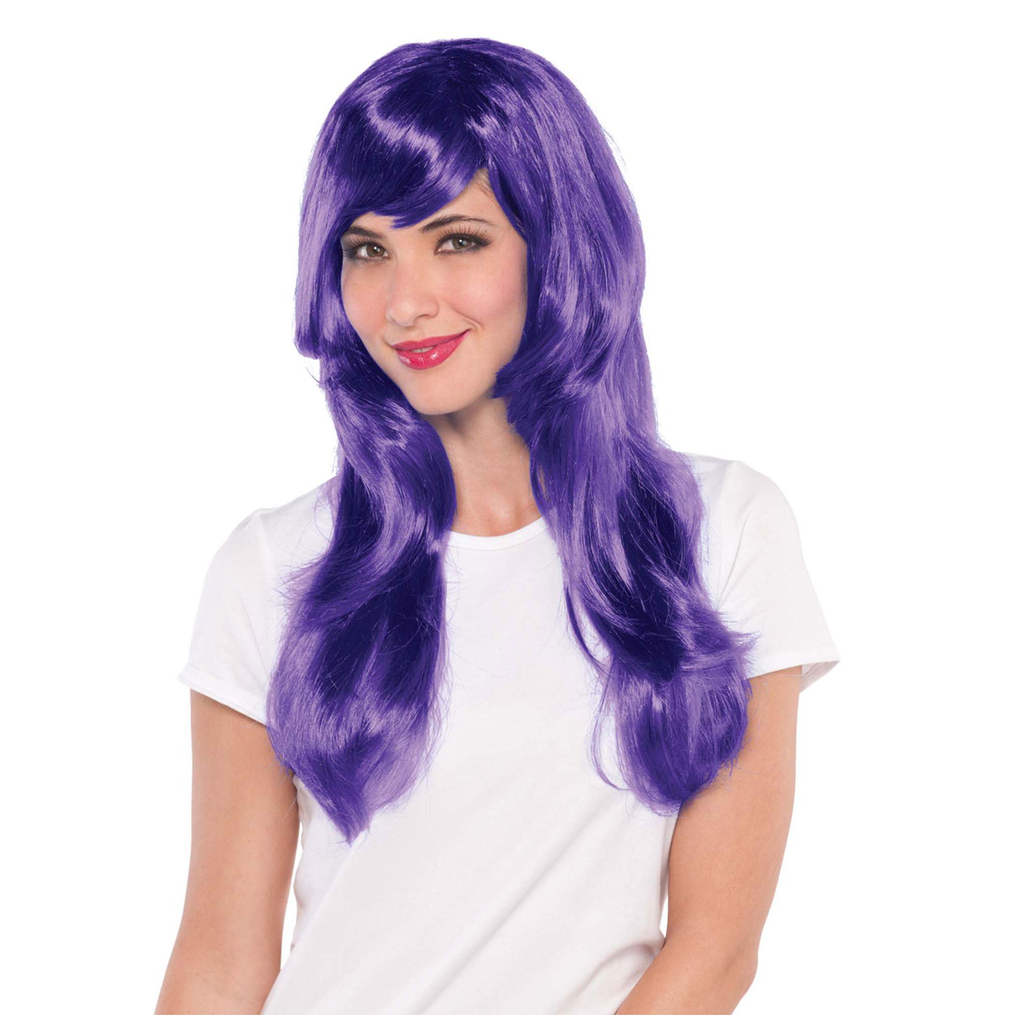Glamorous Purple Wig Costumes & Apparel - Party Centre - Party Centre