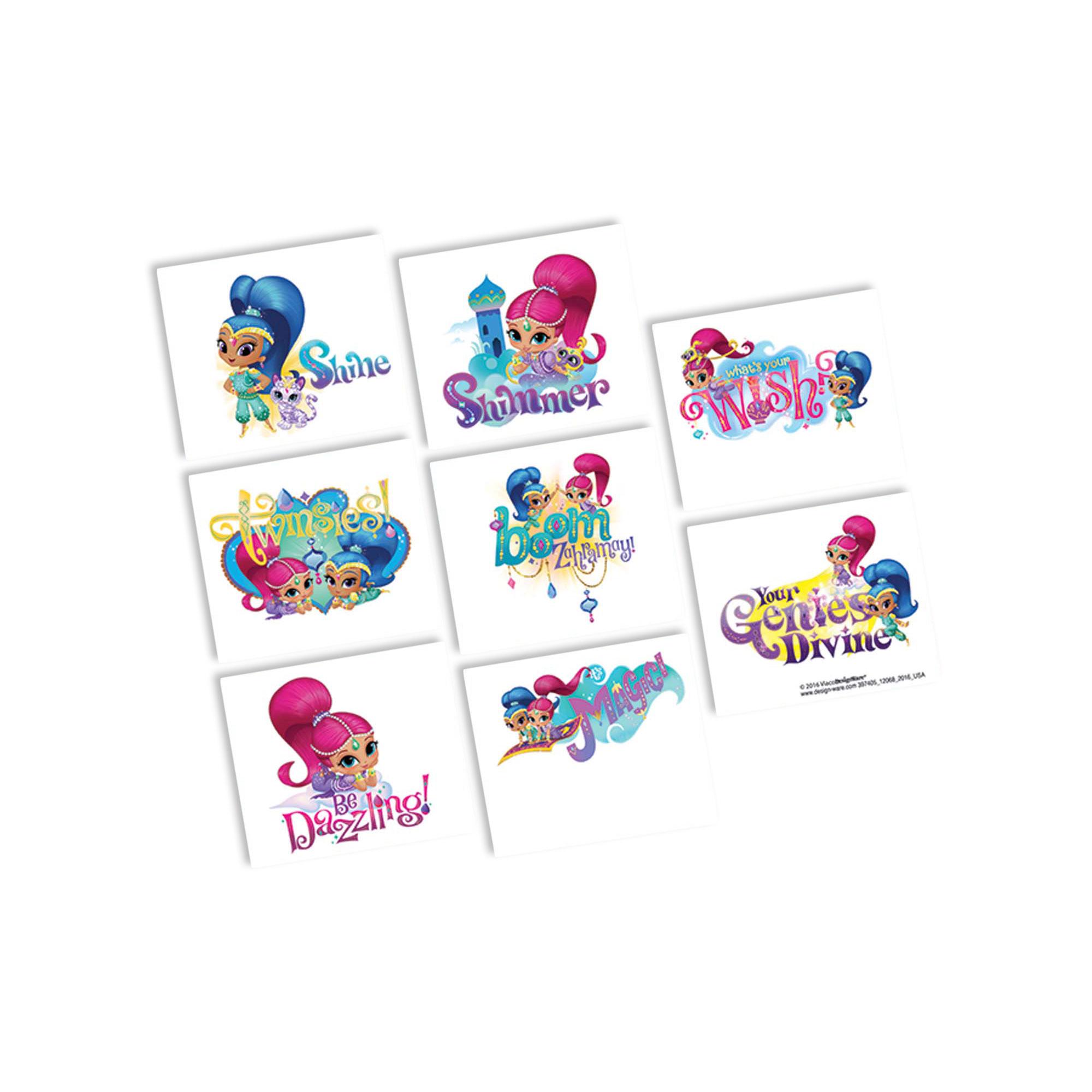 Shimmer and Shine Favor Tattoos  2 Sheets Party Favors - Party Centre - Party Centre