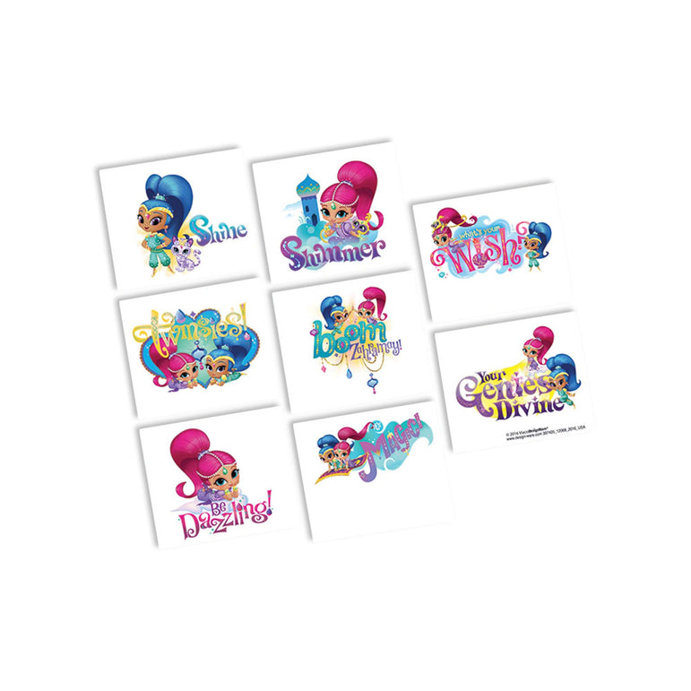 Shimmer and Shine Favor Tattoos  2 Sheets Party Favors - Party Centre
