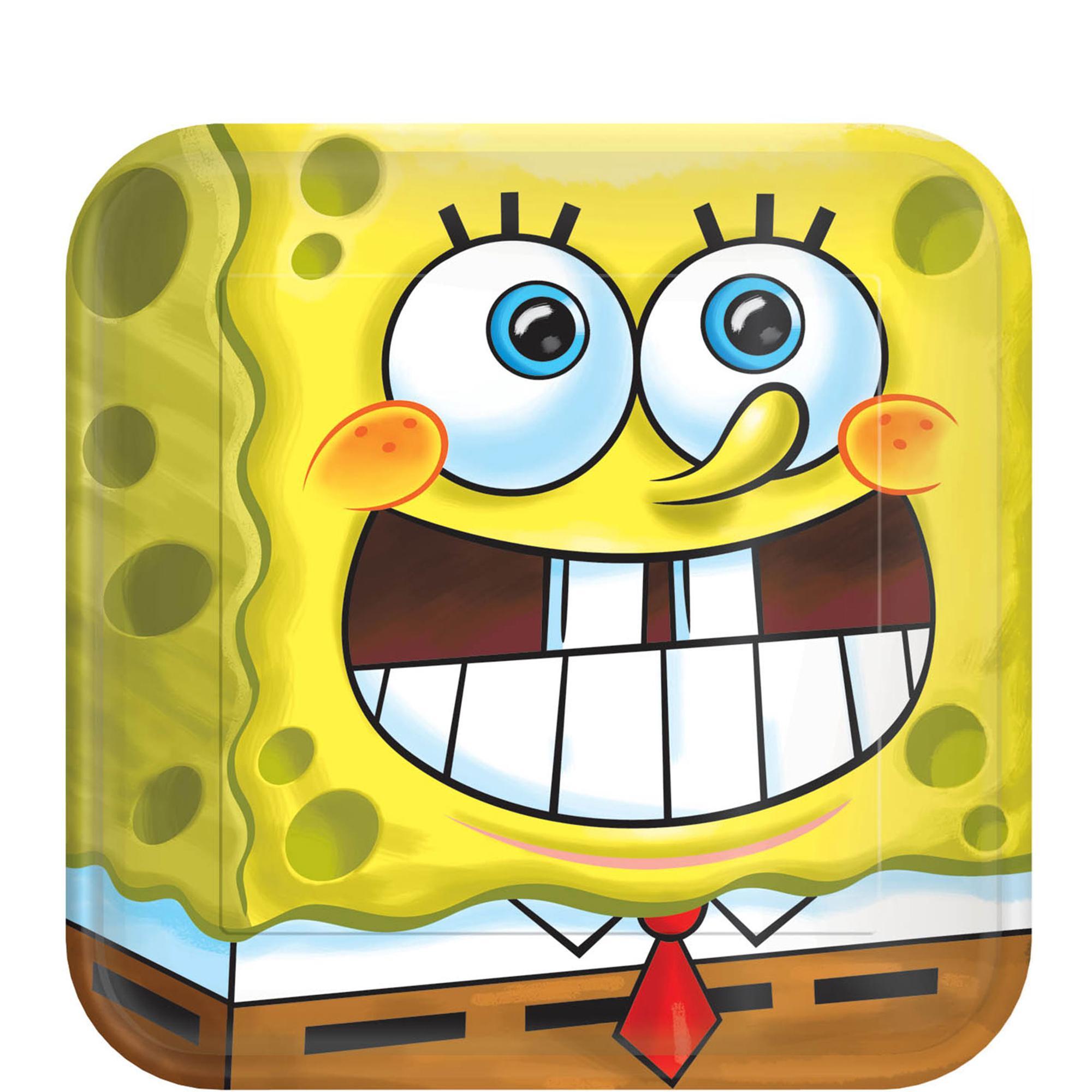 Spongebob Classic Square Plates 9in, 8pcs Printed Tableware - Party Centre - Party Centre