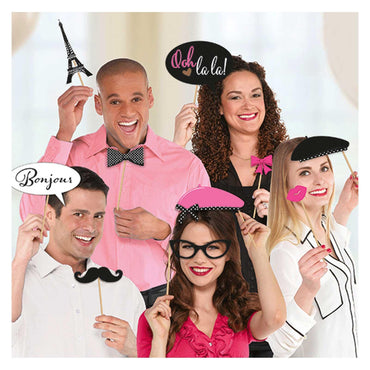A Day In Paris Photo Props Kit Party Accessories - Party Centre - Party Centre