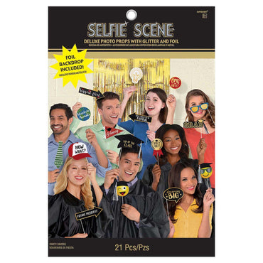 Graduation Deluxe Photo Props 21pcs Party Accessories - Party Centre - Party Centre