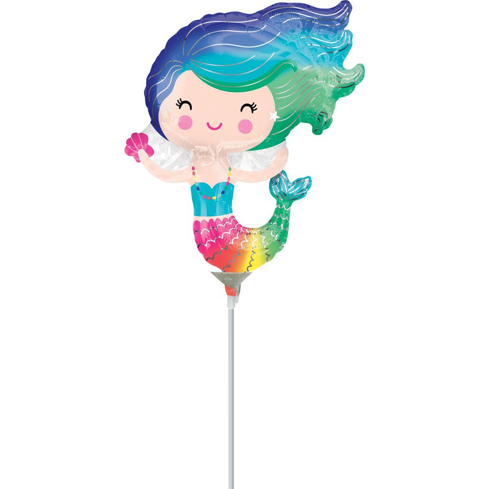Happy Mermaid Mini Shape Foil Balloon Balloons & Streamers - Party Centre - Party Centre