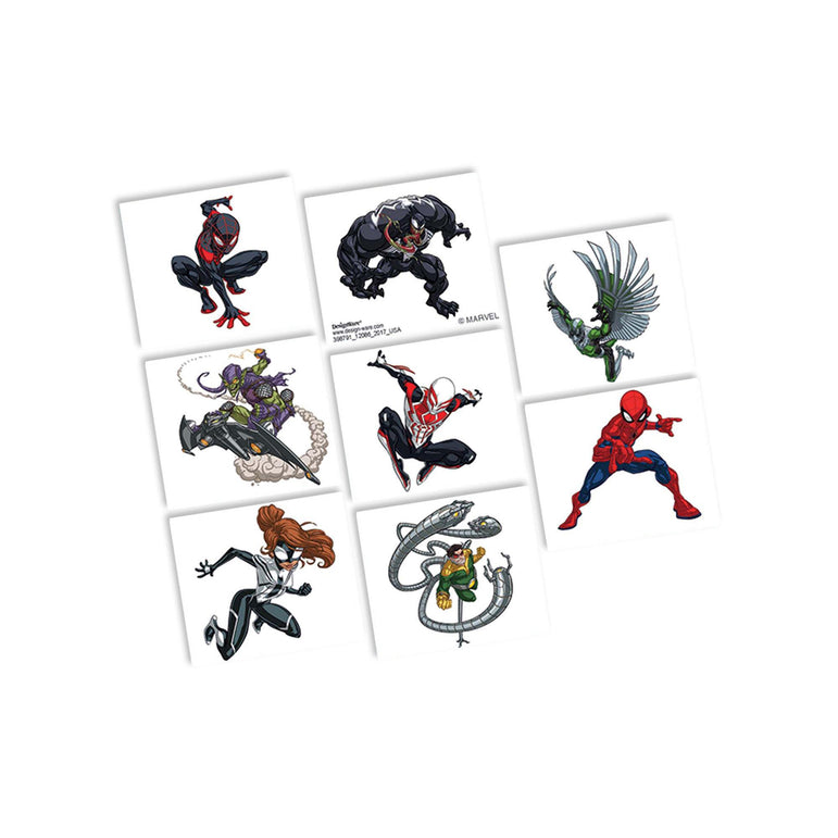 Spider-Man Webbed Tattoo Favors 8pcs Party Favors - Party Centre