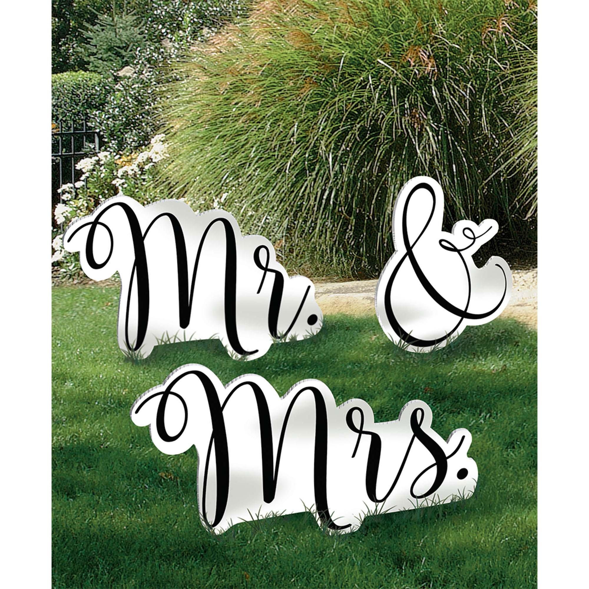 Mr. & Mrs. Giant Photo Props 12.50in, 3pcs Party Accessories - Party Centre - Party Centre