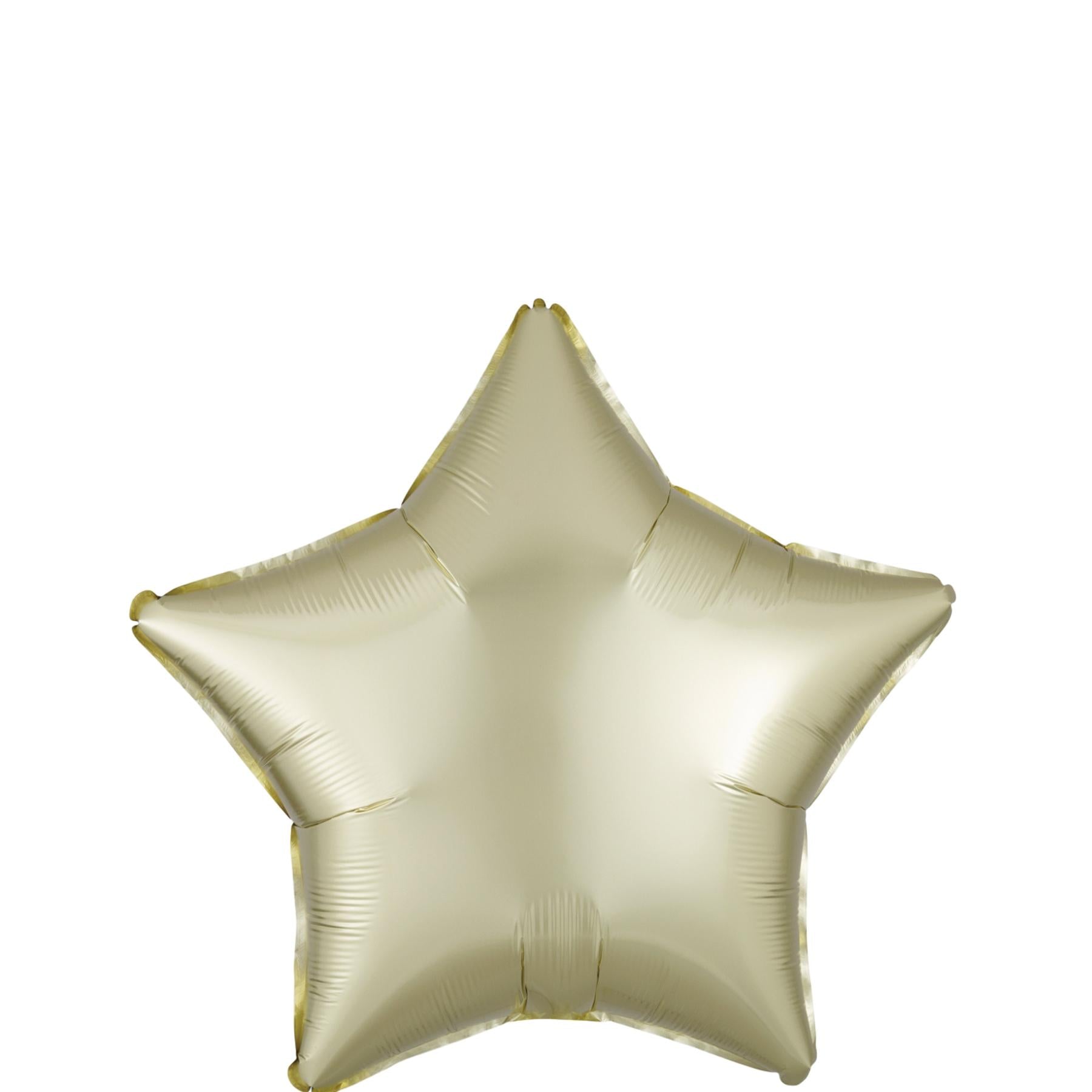 Pastel Yellow Star Satin Luxe Foil Balloon 45cm Balloons & Streamers - Party Centre - Party Centre
