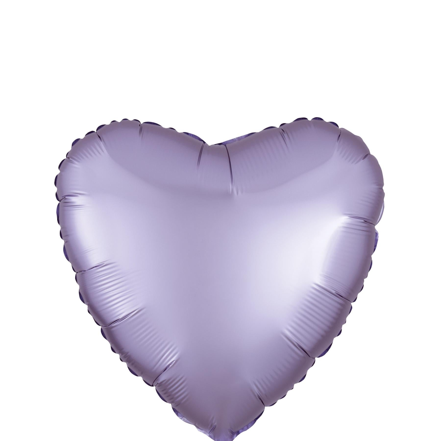 Pastel Lilac Heart Satin Luxe Foil Balloon 45cm Balloons & Streamers - Party Centre - Party Centre