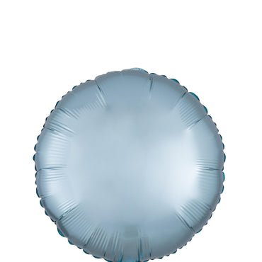 Pastel Blue Circle Satin Luxe Foil Balloon 45cm Balloons & Streamers - Party Centre - Party Centre