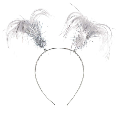 Silver Ponytail Head Bopper Costumes & Apparel - Party Centre - Party Centre
