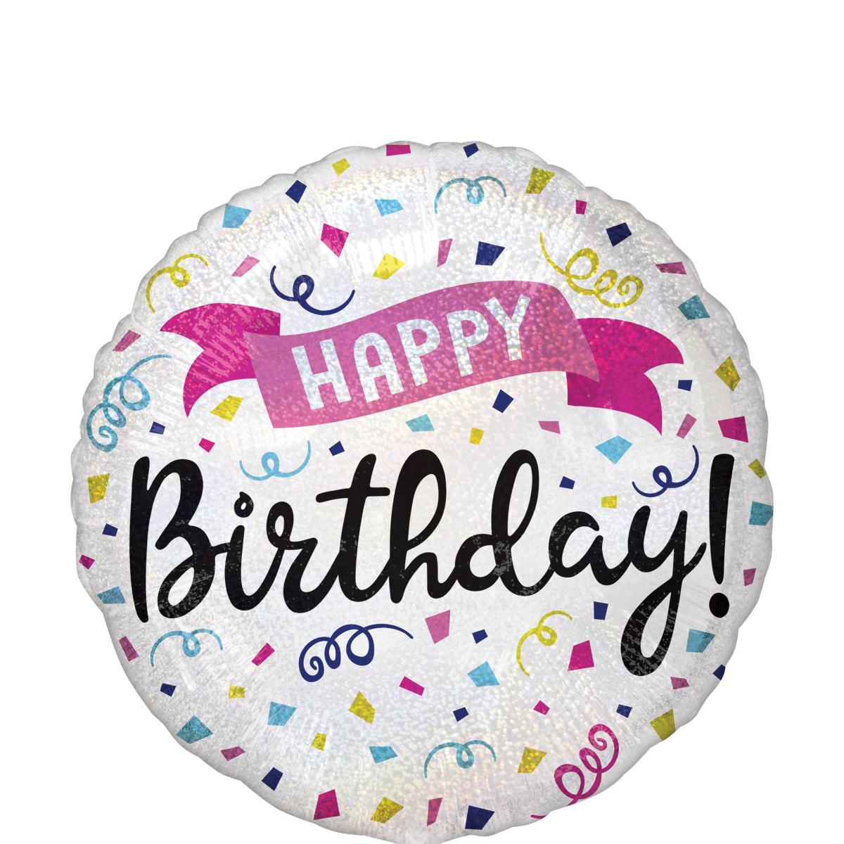 Happy Birthday Sparkle Banner Foil Balloon 45cm Balloons & Streamers - Party Centre - Party Centre