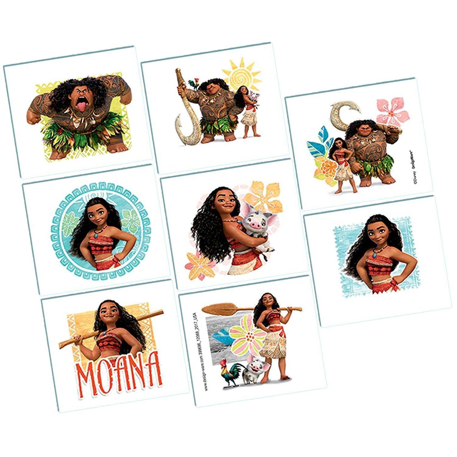 Disney Moana Tattoo Favors 8 Sheets Party Favors - Party Centre - Party Centre