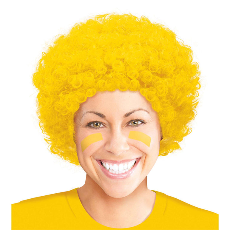 Yellow Curly Wig Costumes & Apparel - Party Centre