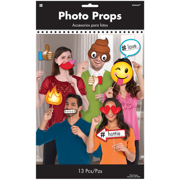 Photo Booth Expressions Photo Props 13pcs Party Accessories - Party Centre - Party Centre