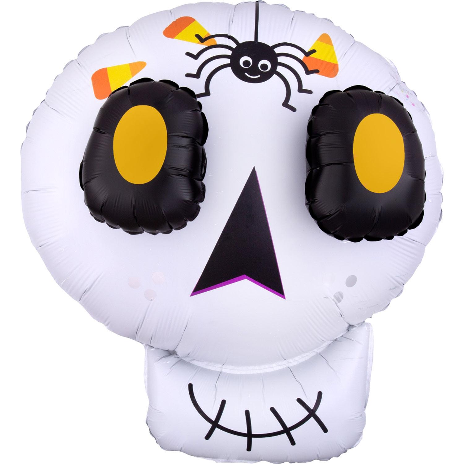 3D Cute Halloween Skull EZ-Fill Multi-Balloon 55x63cm Balloons & Streamers - Party Centre - Party Centre