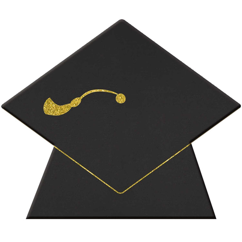 Grad Mortarboard Chalkboard Stands 8pcs Decorations - Party Centre