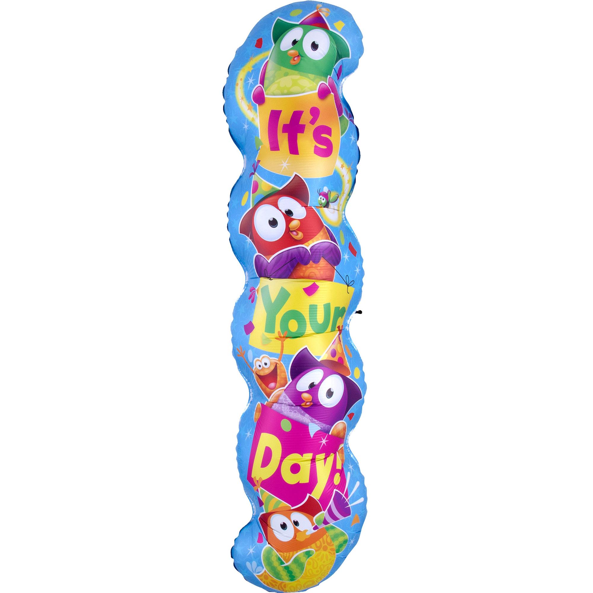 Owl-Stars Trend Birthday SuperShape Balloon 25x101cm Balloons & Streamers - Party Centre - Party Centre