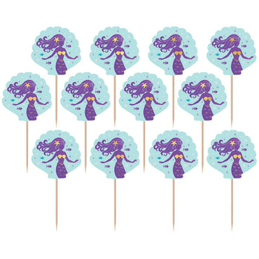 Mermaid Wishes Picks 24pcs Party Accessories - Party Centre - Party Centre