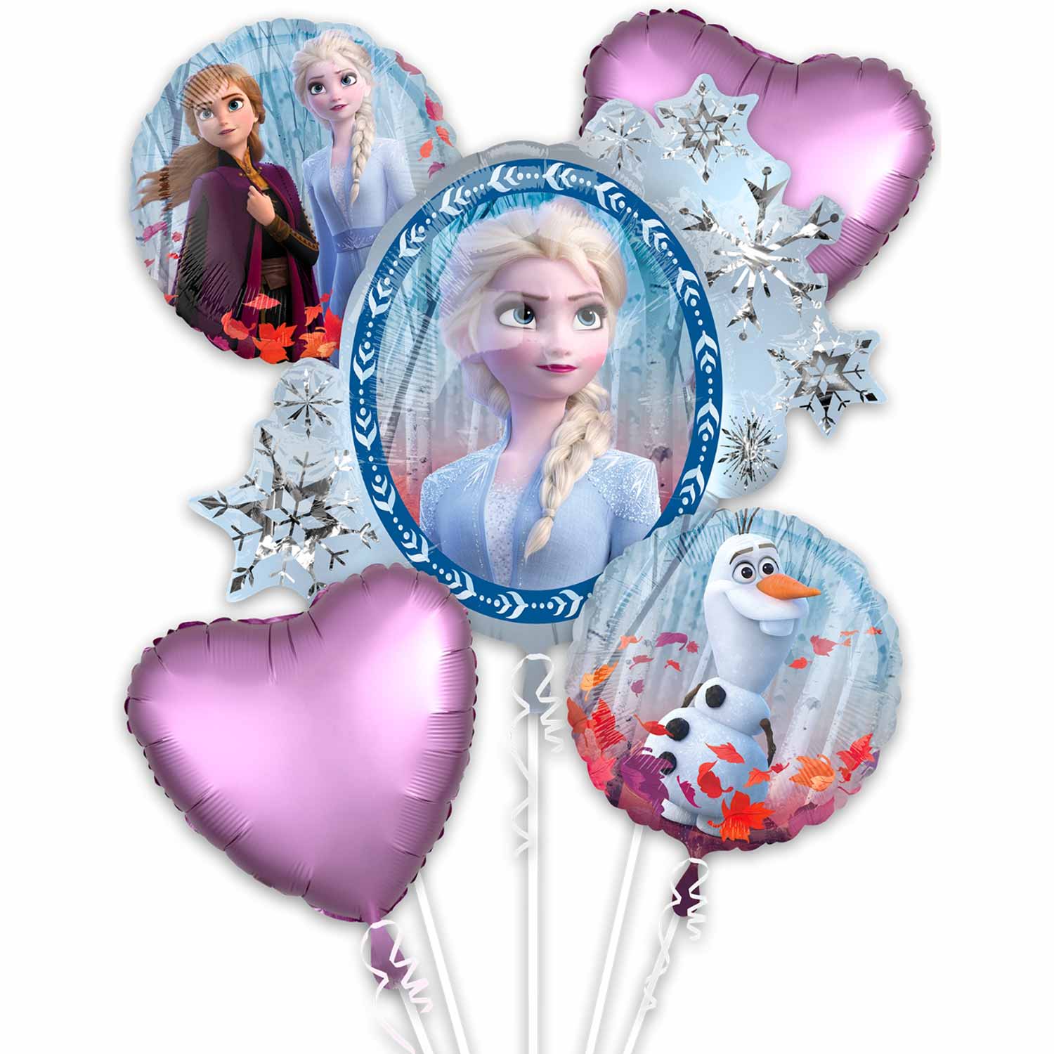Frozen 2 Balloon Bouquet 5pcs Balloons & Streamers - Party Centre - Party Centre