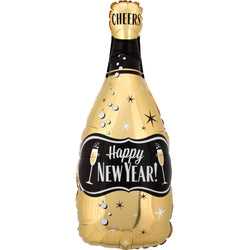 New Year Bubbly Bottle Standard Shape Balloon 25x66cm Balloons & Streamers - Party Centre