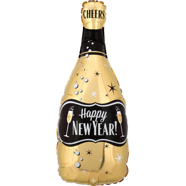 New Year Bubbly Bottle Standard Shape Balloon 25x66cm Balloons & Streamers - Party Centre - Party Centre