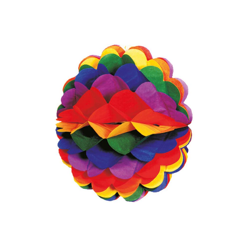 Rainbow Flame Retardant Honeycomb Ball 28cm Decorations - Party Centre - Party Centre