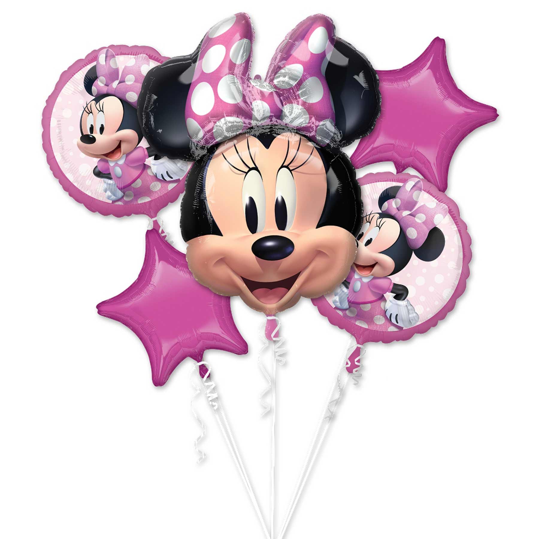 Minnie Mouse Forever Balloon Bouquet 5pcs Balloons & Streamers - Party Centre - Party Centre