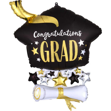 Cap & Diploma SuperShape Foil Balloon 58x63cm Balloons & Streamers - Party Centre - Party Centre