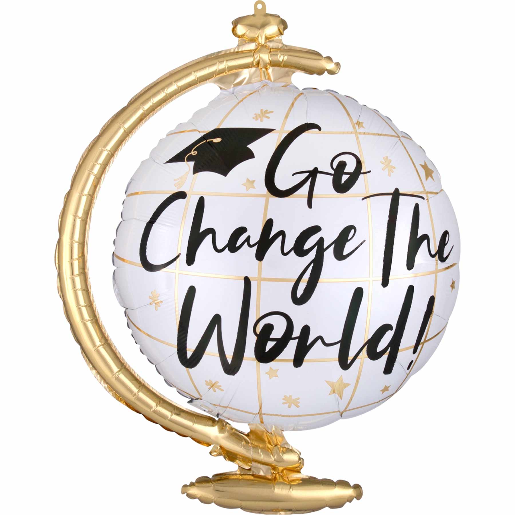 Go Change the World Globe Graduation SuperShape 58cm Balloons & Streamers - Party Centre - Party Centre
