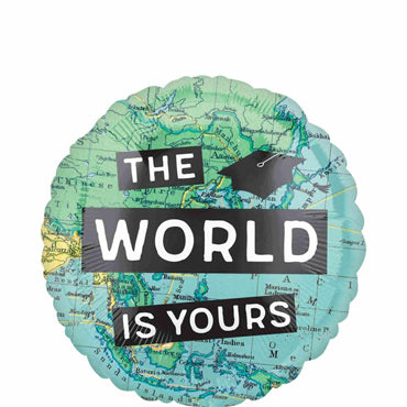 The World Awaits Foil Balloon 45cm Balloons & Streamers - Party Centre - Party Centre
