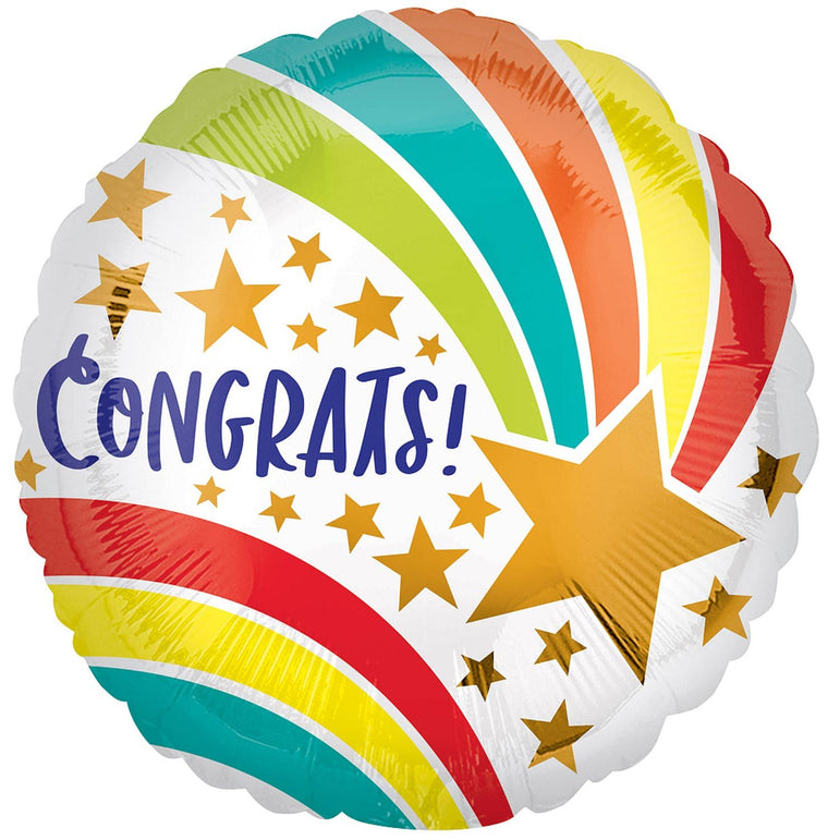 Congrats Shooting Star Foil Balloon 43cm