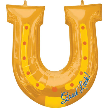 Good Luck Horseshoe SuperShape Balloon 63x71cm Balloons & Streamers - Party Centre - Party Centre