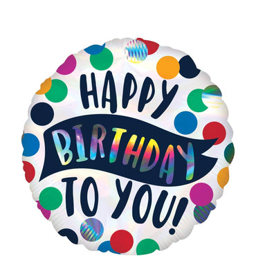 Time to Party Iridescent Foil Balloon 45cm Balloons & Streamers - Party Centre - Party Centre