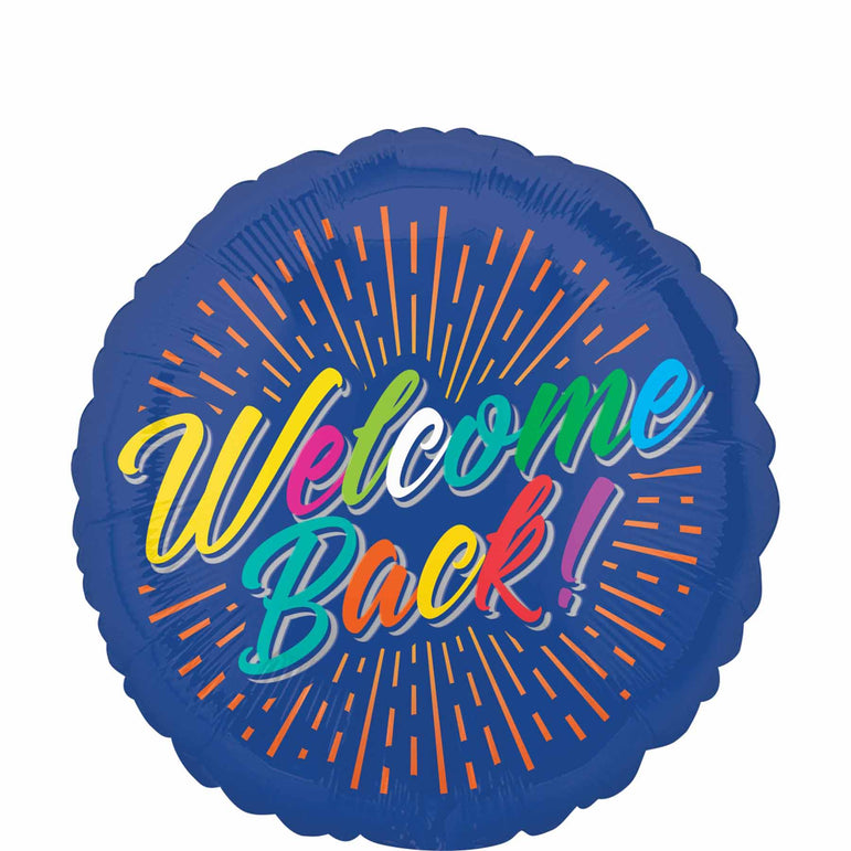 Welcome Back Burst Foil Balloon 43cm Balloons & Streamers - Party Centre