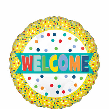 Welcome Lots of Dots Foil Balloon 45cm Balloons & Streamers - Party Centre - Party Centre