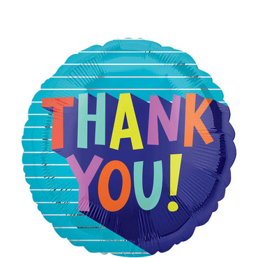 Thank You Fun Type Foil Balloon 45cm - Party Centre