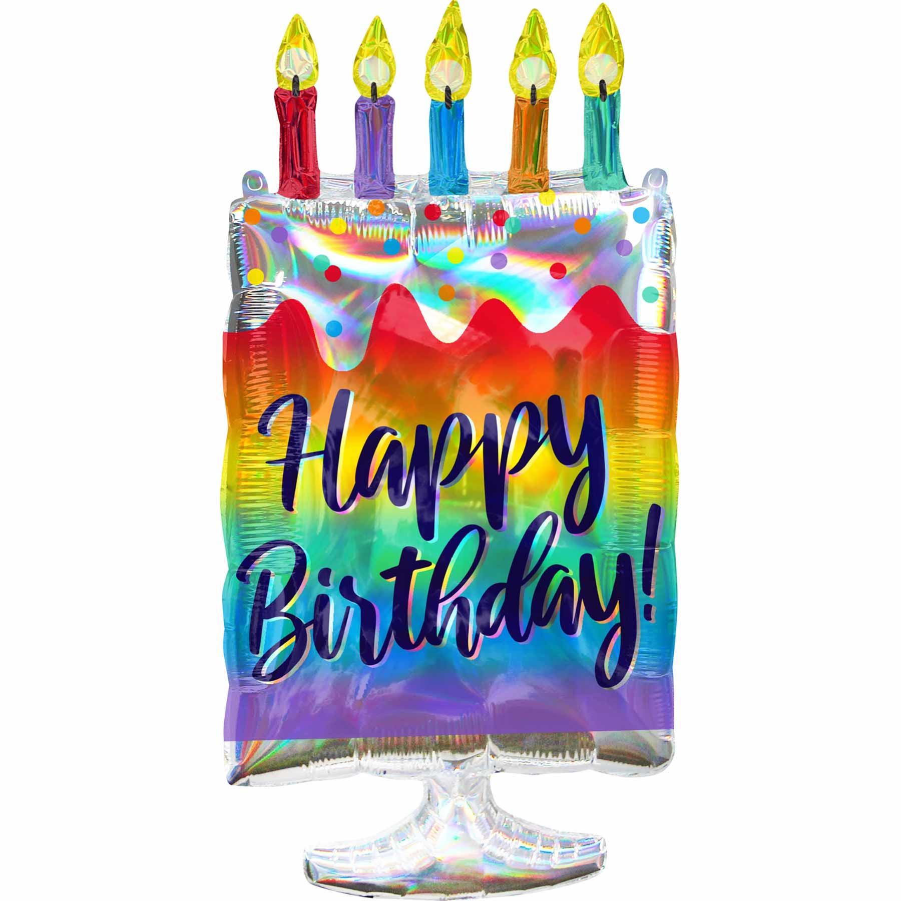 Cake Iridescent SuperShape Balloon 38x76cm Balloons & Streamers - Party Centre - Party Centre