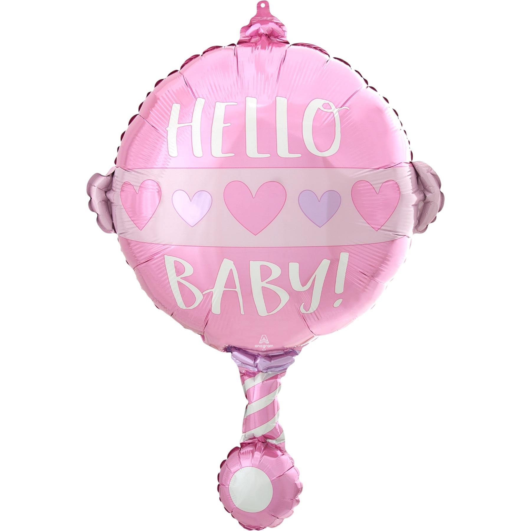 Baby Girl Rattle Standard Shape 43x60cm Balloons & Streamers - Party Centre - Party Centre