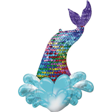 Mermaid Sequin Tail SuperShape Balloon 68x99cm Balloons & Streamers - Party Centre - Party Centre