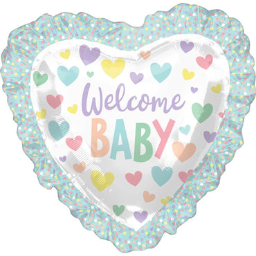 Baby Ruffle Heart SuperShape Balloon 71cm Balloons & Streamers - Party Centre - Party Centre