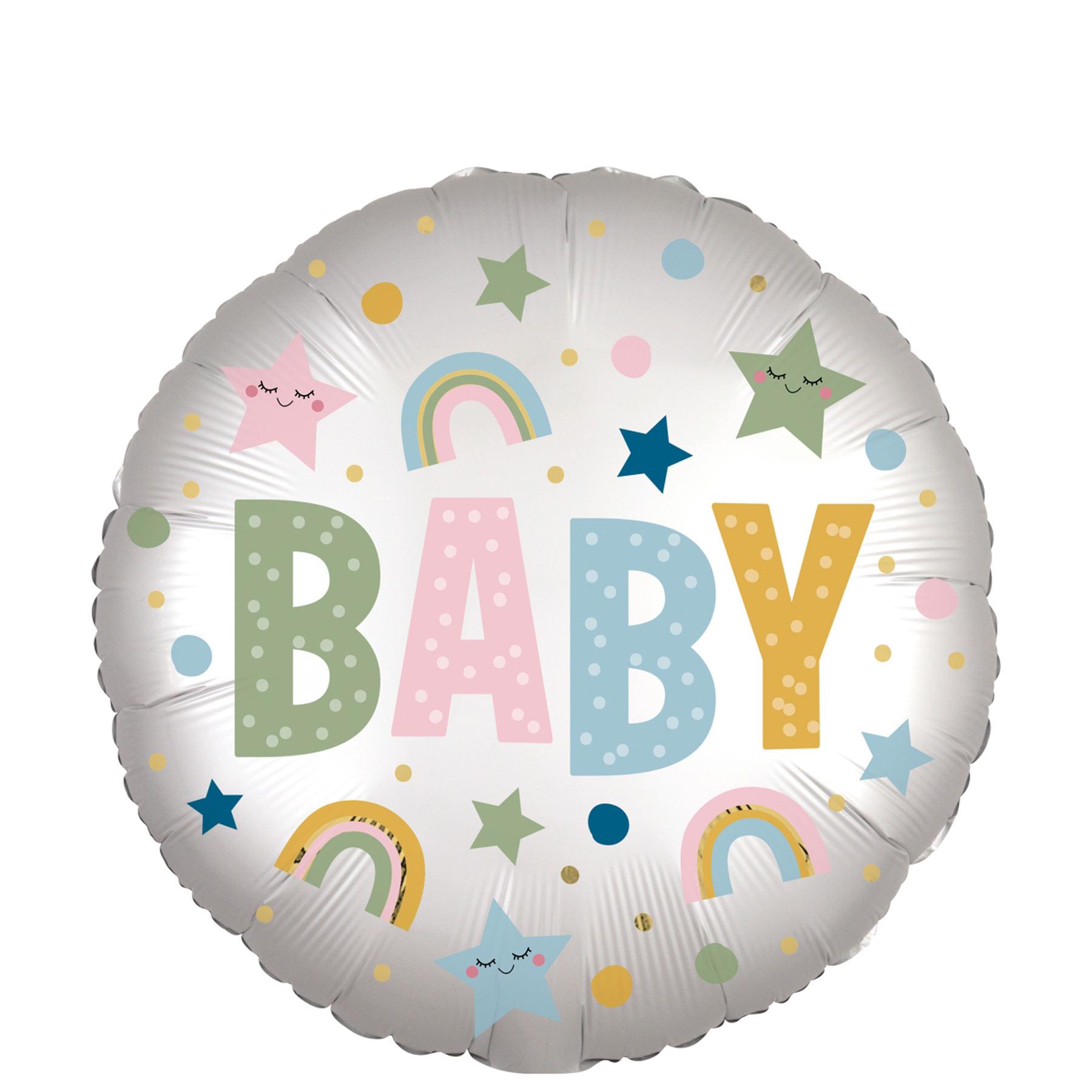 Baby Natural Satin Foil Balloon 45cm Balloons & Streamers - Party Centre - Party Centre