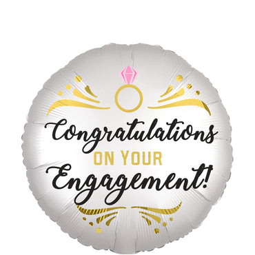 Engagement Satin Foil Balloon 45x45cm - Party Centre