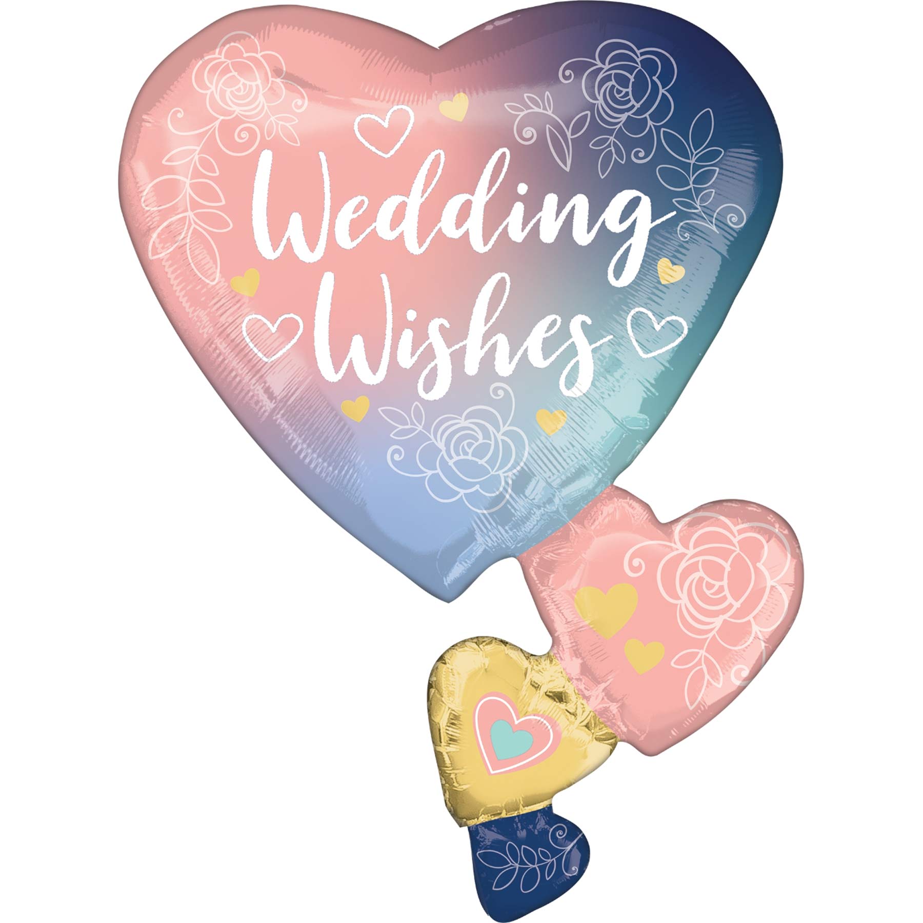 Twilight Lace Wedding SuperShape Foil Balloon 58x76cm - Party Centre