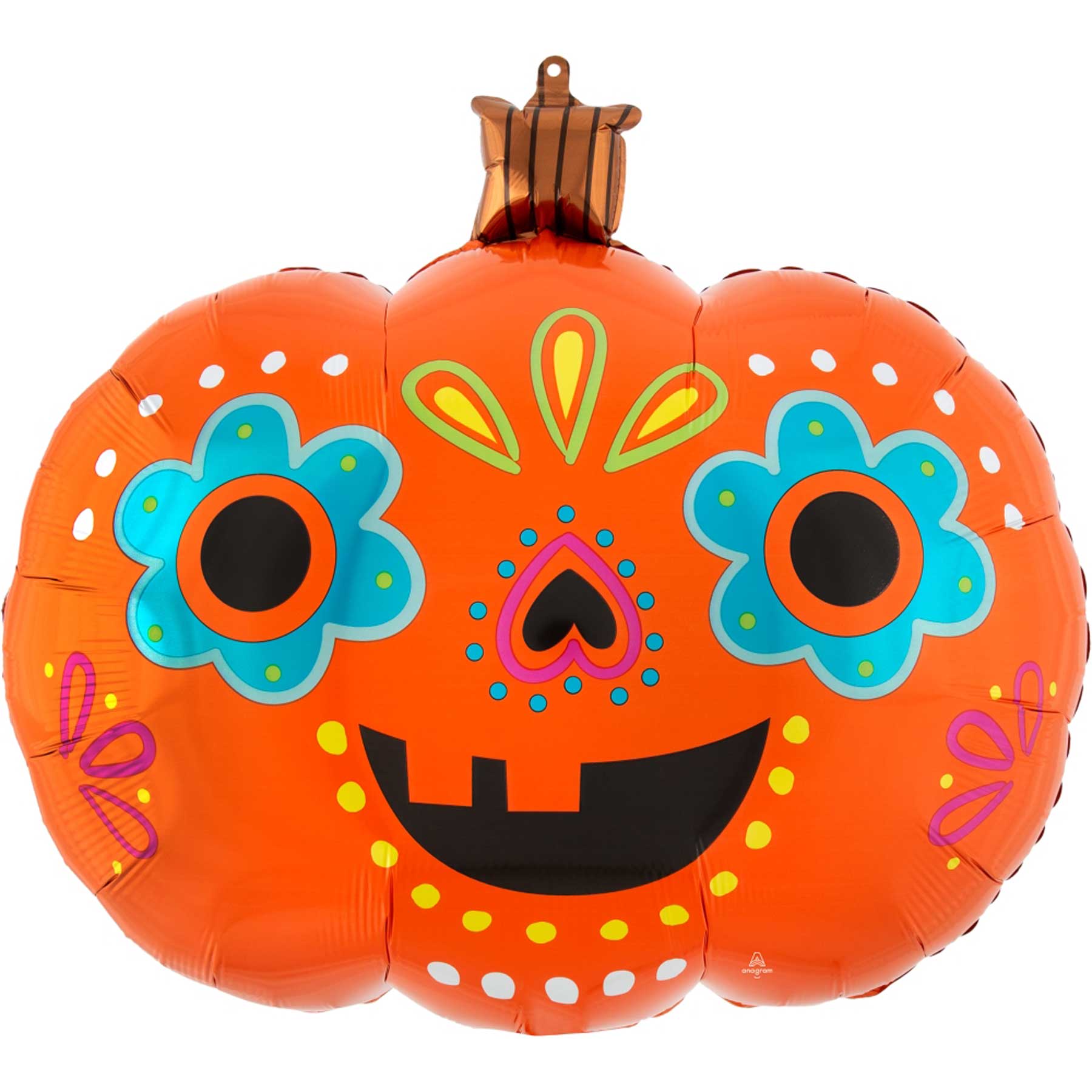 Day of the Dead Pumpkin SuperShape Balloon 60x58cm Balloons & Streamers - Party Centre - Party Centre