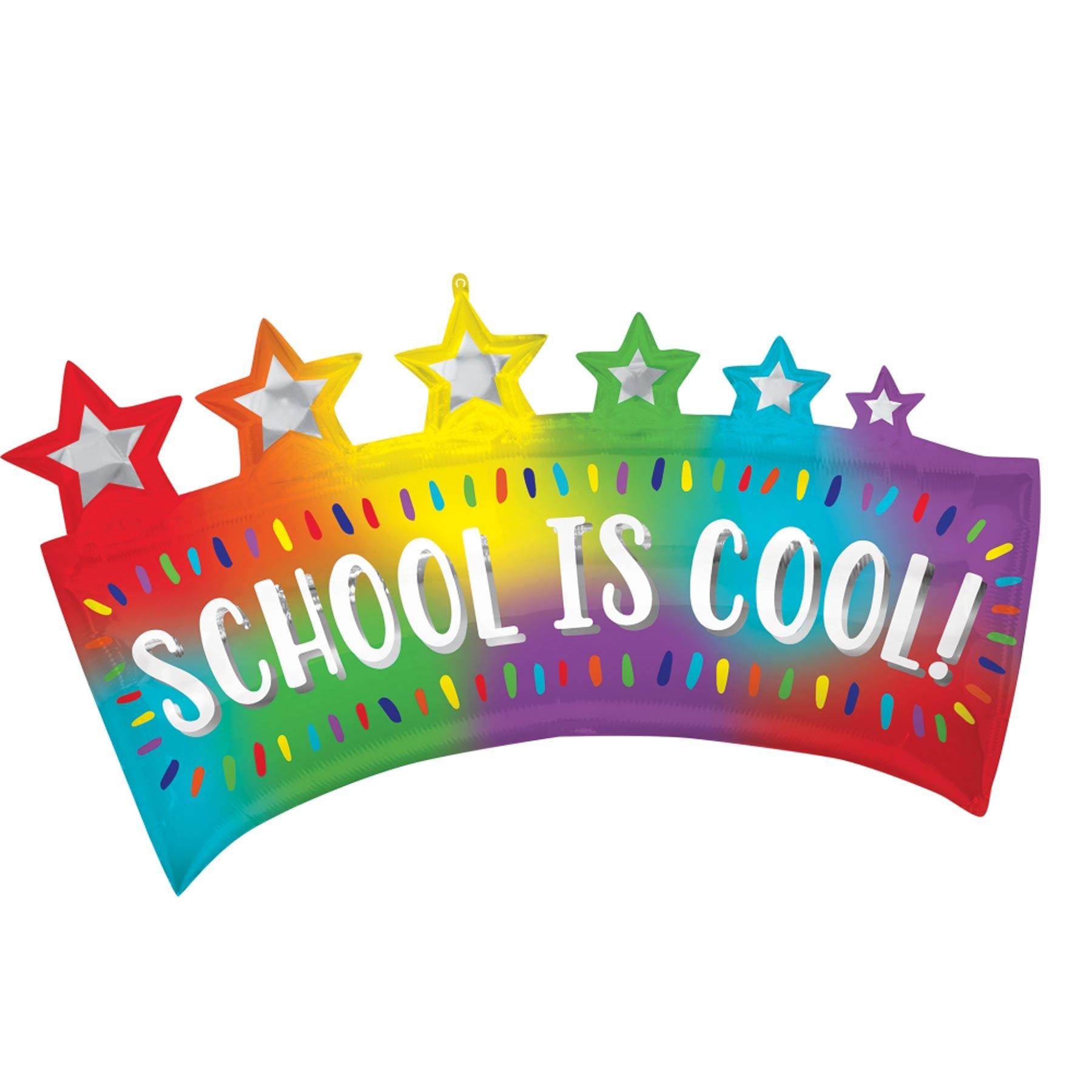 Ombre School Banner SuperShape Balloon 86x48cm Balloons & Streamers - Party Centre - Party Centre