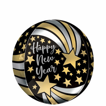 New Year Shooting Stars Orbz Balloon 38x40cm Balloons & Streamers - Party Centre - Party Centre
