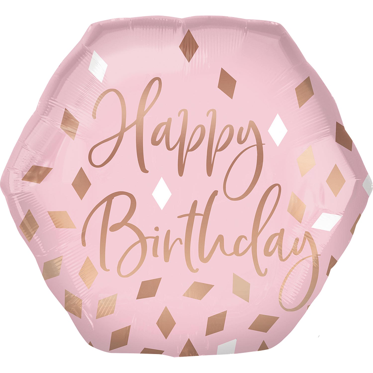Blush Birthday SuperShape Foil Balloon 58x55cm - Party Centre