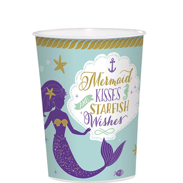 Mermaid Wishes Plastic Favor Cup 16oz Party Favors - Party Centre - Party Centre