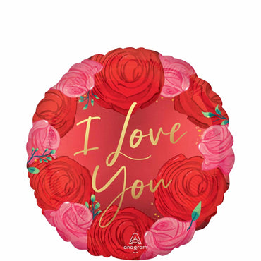 Circled in Rose Satin Foil Balloon 45cm Balloons & Streamers - Party Centre - Party Centre